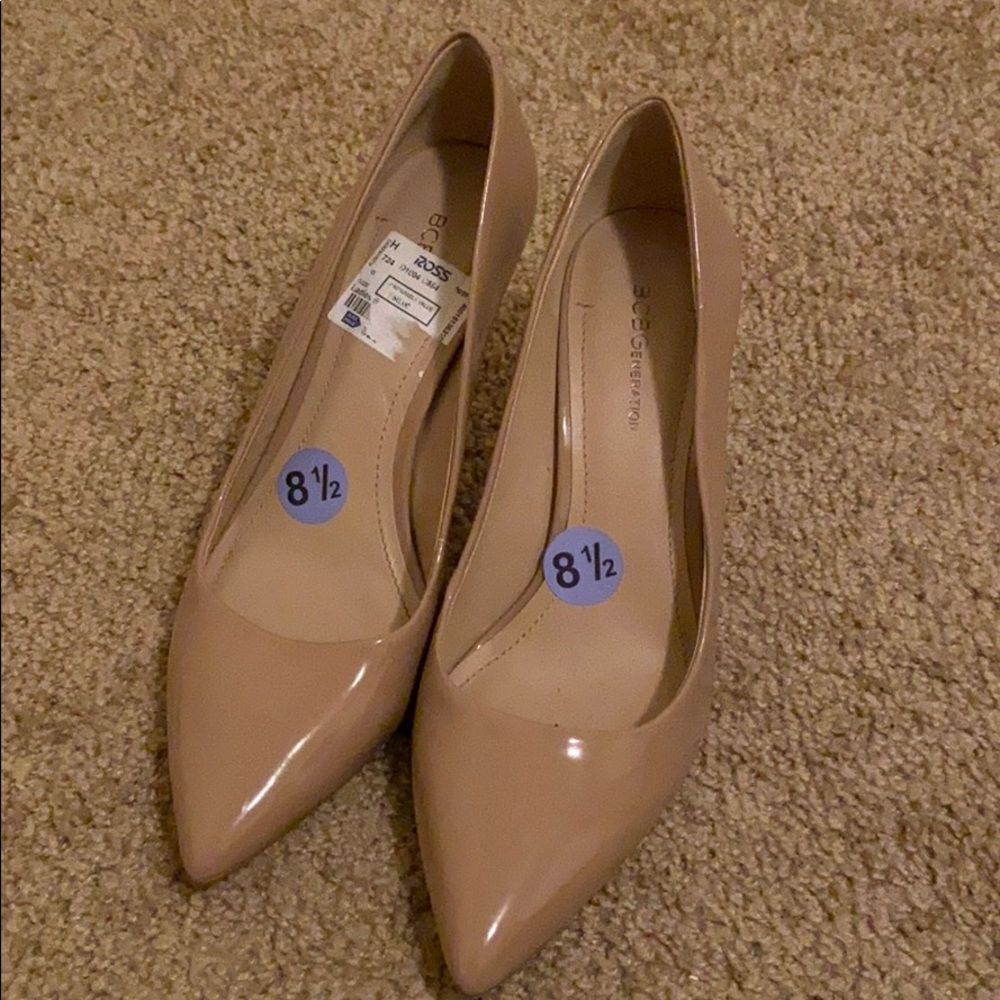 BCBG nude pointed heels